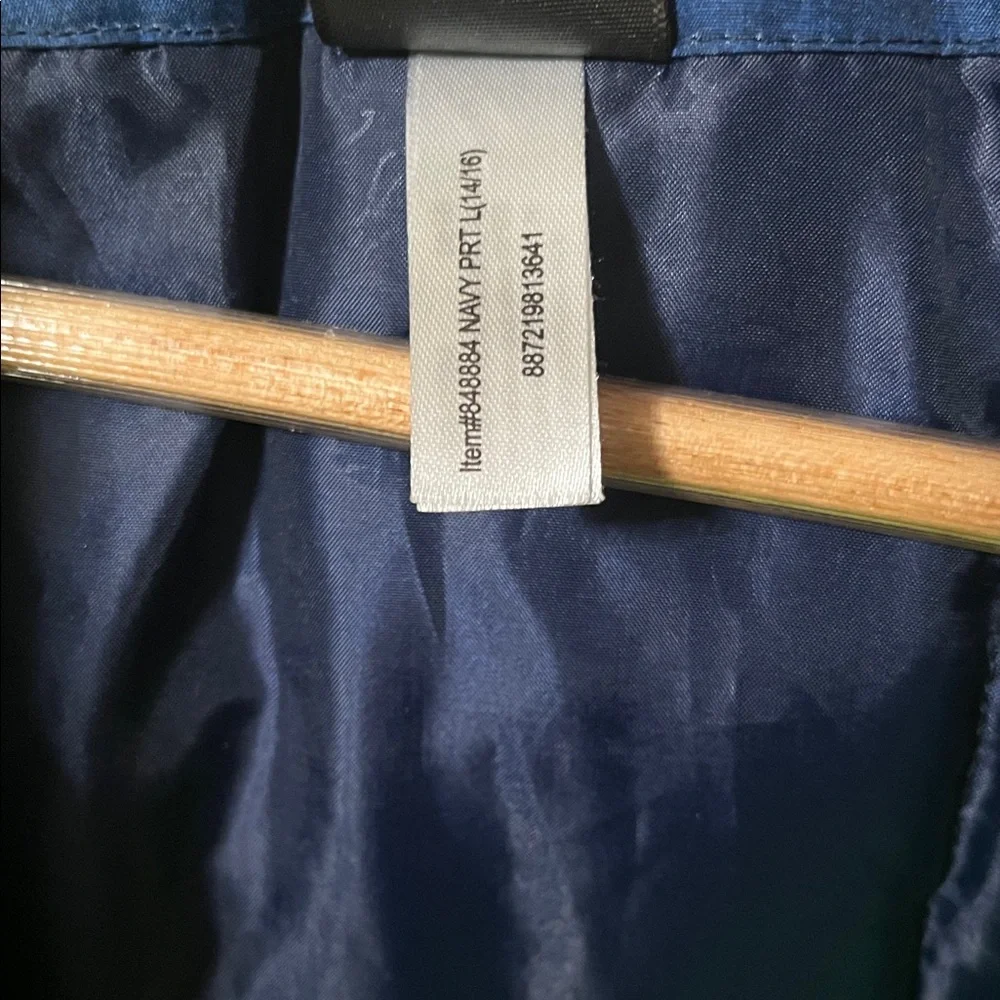 Gerry Insulated Blue and Green Jacket Removable Hood Size Large